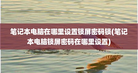 笔记本电脑在哪里设置锁屏密码锁(笔记本电脑锁屏密码在哪里设置)
