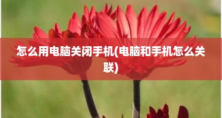 怎么用电脑关闭手机(电脑和手机怎么关联)