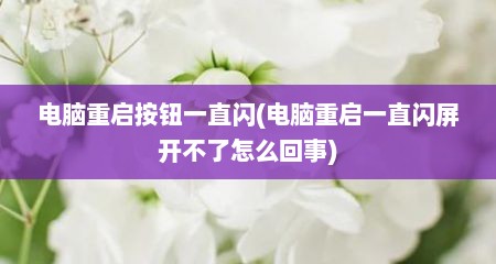 电脑重启按钮一直闪(电脑重启一直闪屏开不了怎么回事)