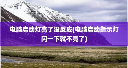 电脑启动灯亮了没反应(电脑启动指示灯闪一下就不亮了)