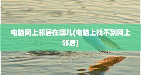 电脑网上邻居在哪儿(电脑上找不到网上邻居)