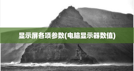 显示屏各项参数(电脑显示器数值)