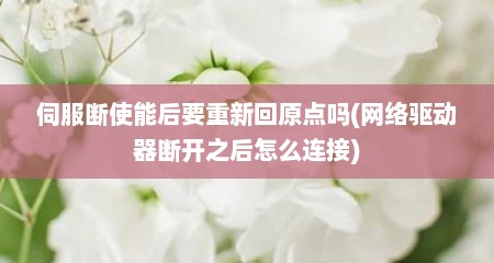 伺服断使能后要重新回原点吗(网络驱动器断开之后怎么连接)
