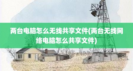 两台电脑怎么无线共享文件(两台无线网络电脑怎么共享文件)