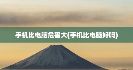 手机比电脑危害大(手机比电脑好吗)