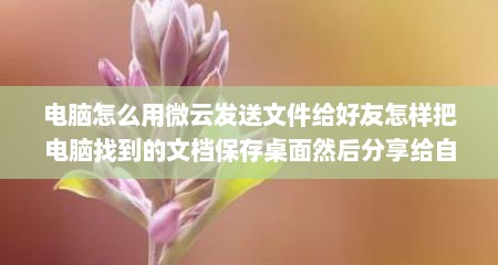 电脑怎么用微云发送文件给好友怎样把电脑找到的文档保存桌面然后分享给自己