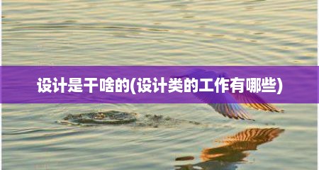 设计是干啥的(设计类的工作有哪些)