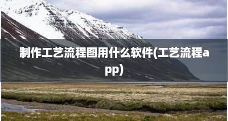 制作工艺流程图用什么软件(工艺流程app)