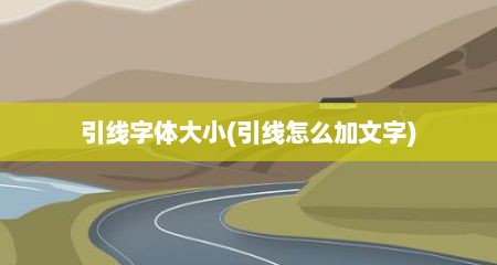 引线字体大小(引线怎么加文字)