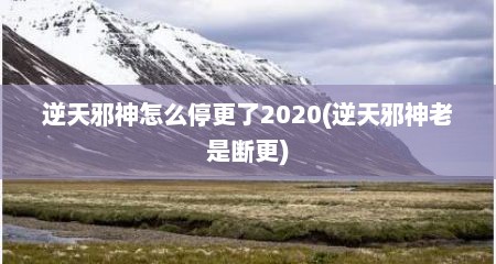 逆天邪神怎么停更了2020(逆天邪神老是断更)