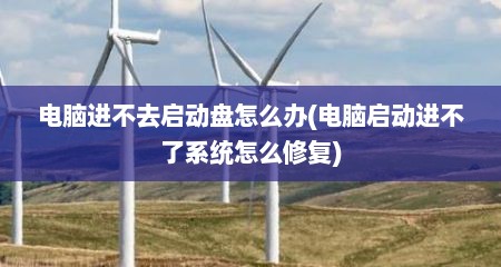 电脑进不去启动盘怎么办(电脑启动进不了系统怎么修复)