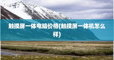 触摸屏一体电脑价格(触摸屏一体机怎么样)