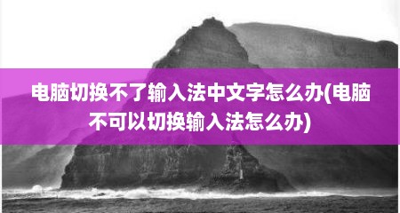 电脑切换不了输入法中文字怎么办(电脑不可以切换输入法怎么办)