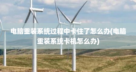 电脑重装系统过程中卡住了怎么办(电脑重装系统卡机怎么办)