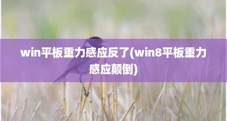 win平板重力感应反了(win8平板重力感应颠倒)