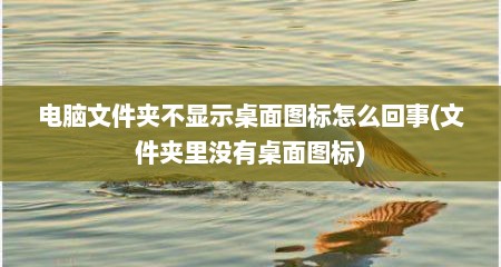 电脑文件夹不显示桌面图标怎么回事(文件夹里没有桌面图标)