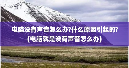 电脑没有声音怎么办?什么原因引起的?(电脑就是没有声音怎么办)