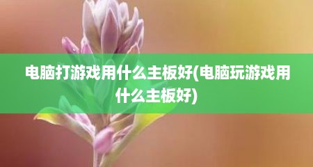 电脑打游戏用什么主板好(电脑玩游戏用什么主板好)