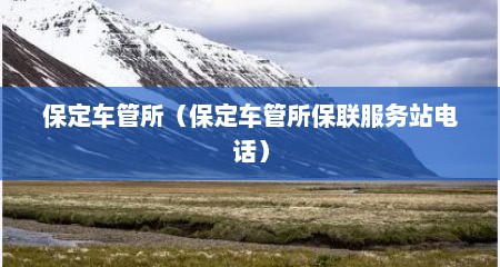 保定车管所（保定车管所保联服务站电话）
