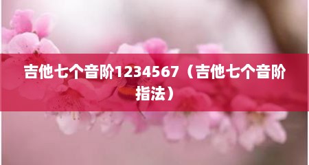 吉他七个音阶1234567（吉他七个音阶指法）