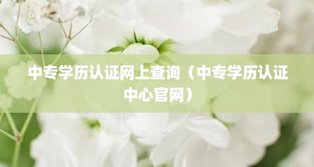 中专学历认证网上查询（中专学历认证中心官网）