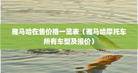 雅马哈在售价格一览表（雅马哈摩托车所有车型及报价）