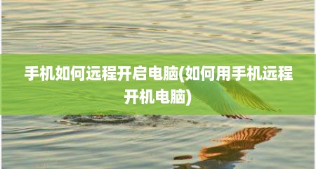手机如何远程开启电脑(如何用手机远程开机电脑)