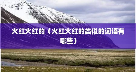 火红火红的（火红火红的类似的词语有哪些）