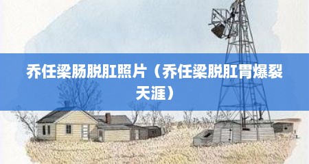 乔任梁肠脱肛照片（乔任梁脱肛胃爆裂天涯）