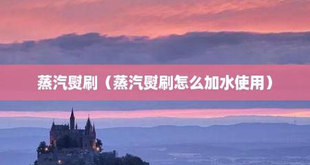 蒸汽熨刷（蒸汽熨刷怎么加水使用）