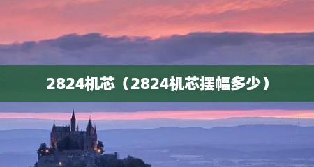 2824机芯（2824机芯摆幅多少）