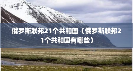 俄罗斯联邦21个共和国（俄罗斯联邦21个共和国有哪些）