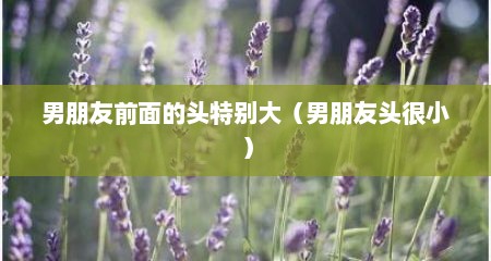 男朋友前面的头特别大（男朋友头很小）
