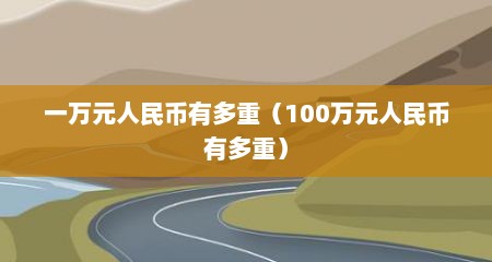 一万元人民币有多重（100万元人民币有多重）
