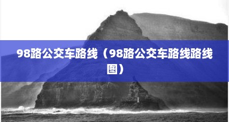 98路公交车路线（98路公交车路线路线图）