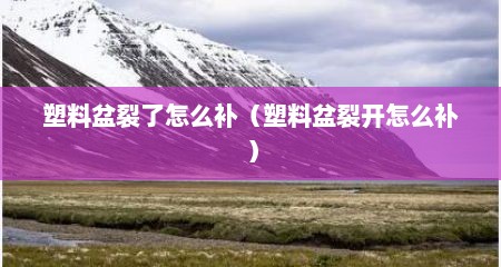 塑料盆裂了怎么补（塑料盆裂开怎么补）