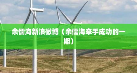 余儒海新浪微博（余儒海牵手成功的一期）