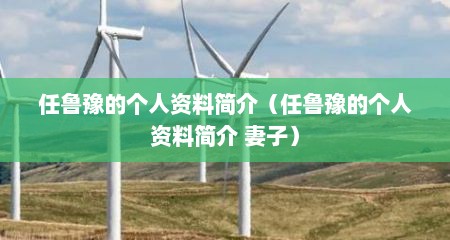 任鲁豫的个人资料简介（任鲁豫的个人资料简介 妻子）