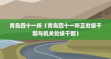 青岛四十一所（青岛四十一所正处级干部与机关处级干部）