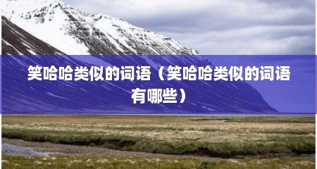 笑哈哈类似的词语（笑哈哈类似的词语有哪些）