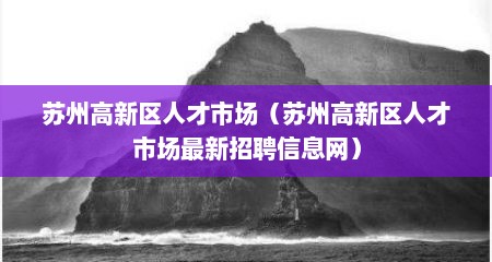 苏州高新区人才市场（苏州高新区人才市场最新招聘信息网）