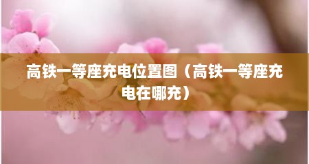 高铁一等座充电位置图（高铁一等座充电在哪充）