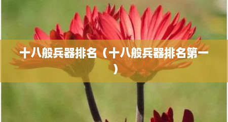 十八般兵器排名（十八般兵器排名第一）