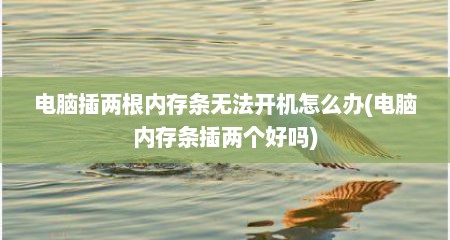 电脑插两根内存条无法开机怎么办(电脑内存条插两个好吗)