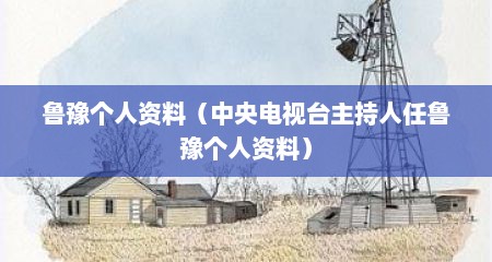 鲁豫个人资料（中央电视台主持人任鲁豫个人资料）