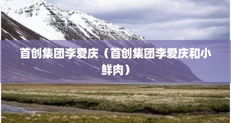首创集团李爱庆（首创集团李爱庆和小鲜肉）