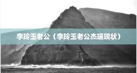 李玲玉老公（李玲玉老公杰瑞现状）