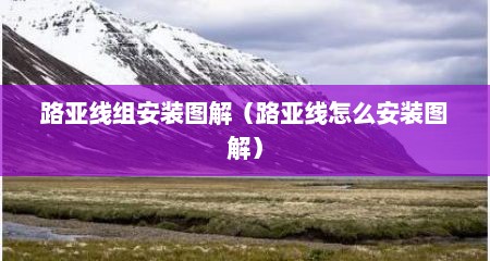 路亚线组安装图解（路亚线怎么安装图解）