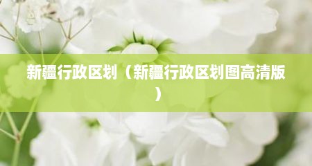 新疆行政区划（新疆行政区划图高清版）
