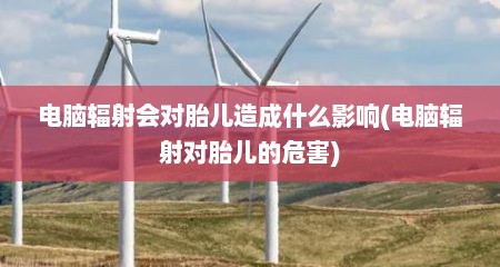 电脑辐射会对胎儿造成什么影响(电脑辐射对胎儿的危害)